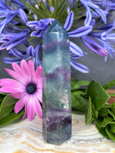 Load image into Gallery viewer, Colorful Fluorite Crystal Tower Point Wisdom Healing
