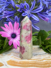 Load image into Gallery viewer, Calming Pink Tourmaline Rubellite Crystal Tower Point
