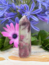 Load image into Gallery viewer, Pink Tourmaline Rubellite Crystal Tower Point Heart Chakra

