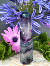 Load image into Gallery viewer, Beautiful Colorful Fluorite Crystal Tower Point
