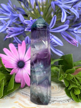 Load image into Gallery viewer, Beautiful Colorful Fluorite Crystal Tower Point
