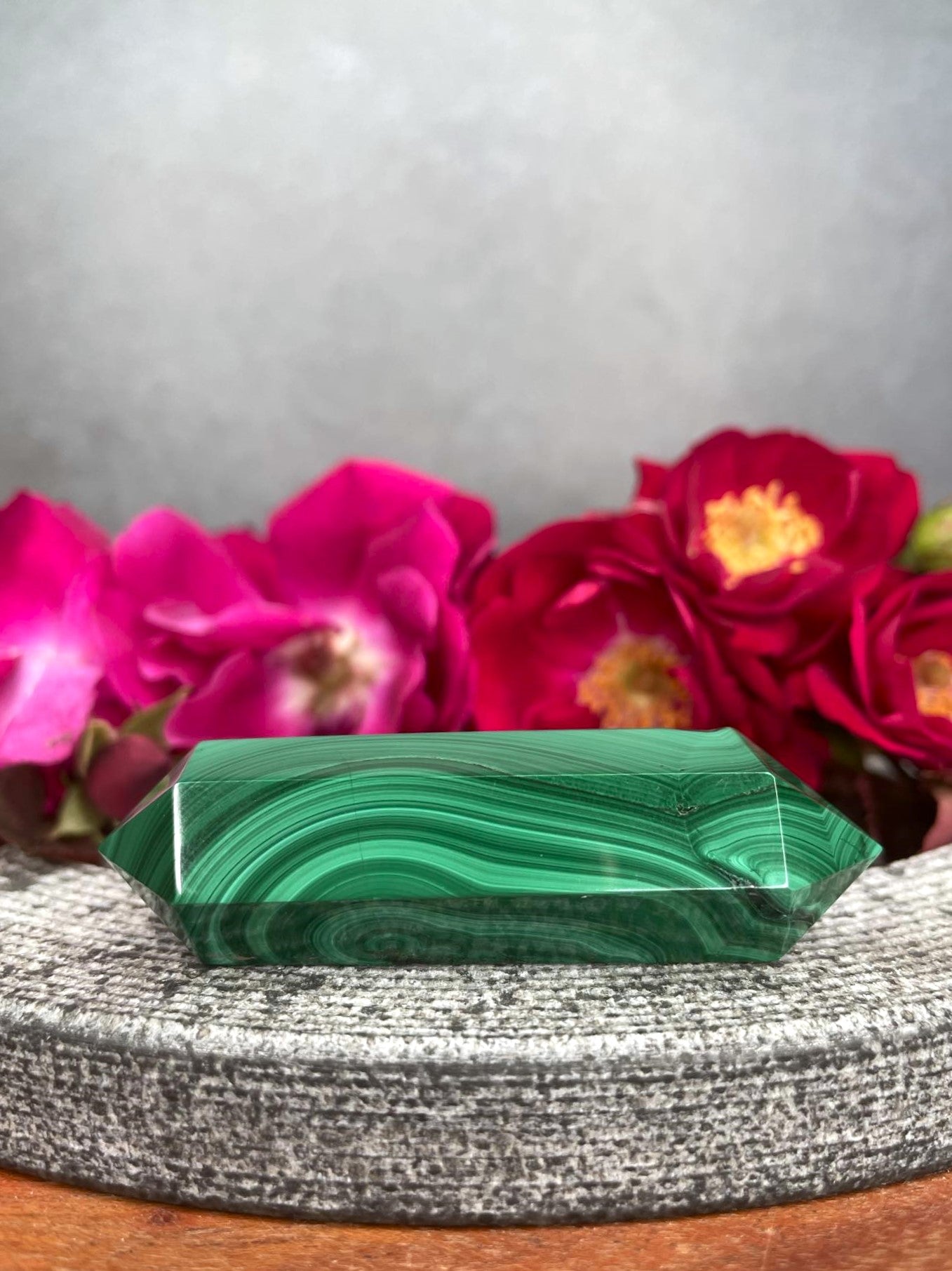 Stunning Natural Malachite Double Terminator Crystal Point – Crystals ...