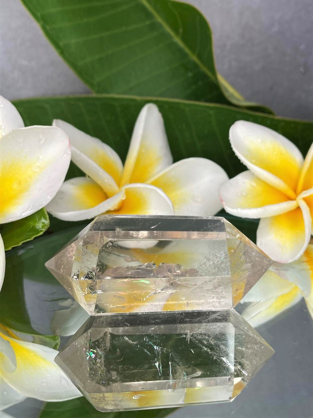 Clear Quartz Crystal Double Point Chakra Healing