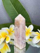 Load image into Gallery viewer, Soothing Pink Amethyst Flower Agate Crystal Tower Obelisk Point
