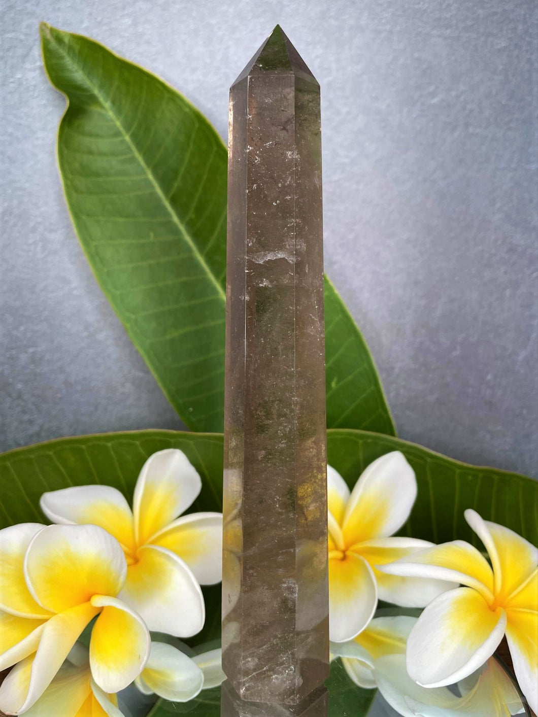 Purity Smoky Quartz Generator Crystal Tower Point