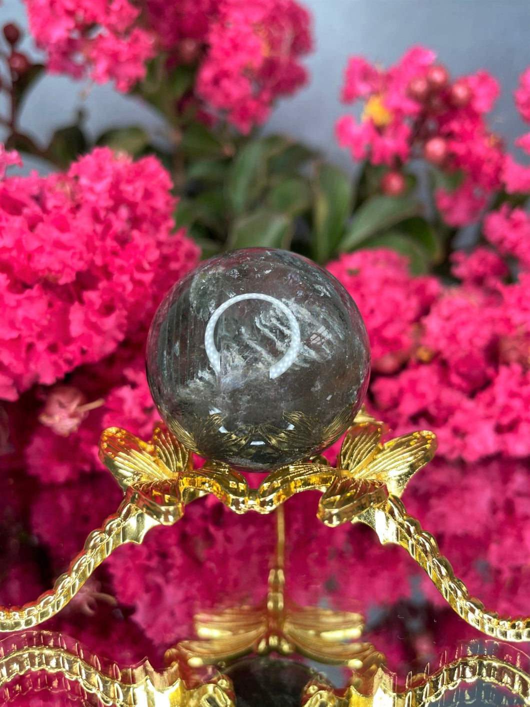 Transformation Garden Quartz Lodolite Crystal Sphere