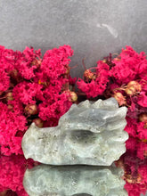Load image into Gallery viewer, Chakra Healing Labradorite Crystal Dragon Head Stone Carving
