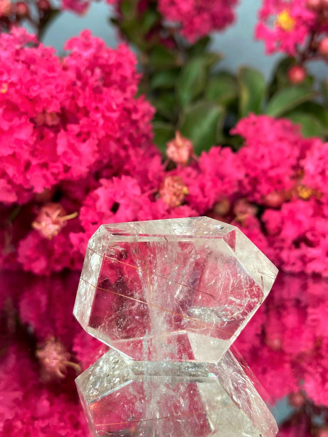 Garden Quartz Lodolite Rutile Crystal Freeform