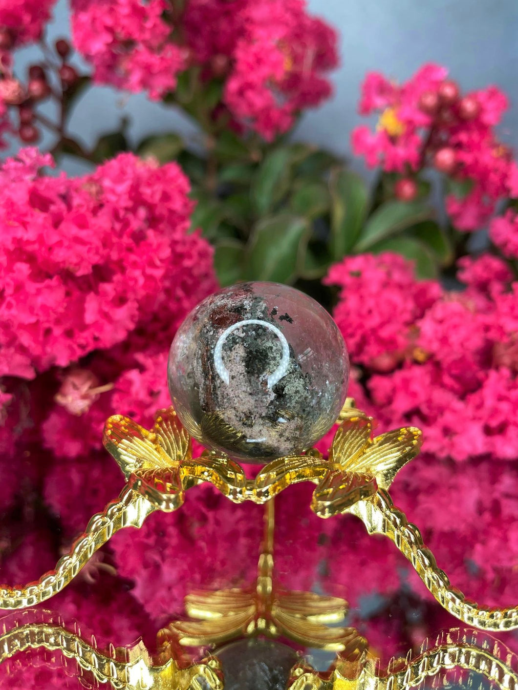 Stunning Garden Quartz Lodolite Crystal Sphere