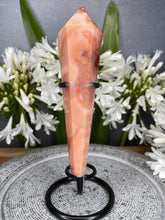 Load image into Gallery viewer, Enthusiasm Carnelian Crystal Wand With Black Stand
