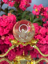Load image into Gallery viewer, Beautiful Citrine Crystal Sphere With Rainbows
