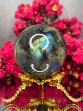 Load image into Gallery viewer, Beautiful Labradorite Crystal Sphere With Flash
