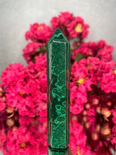 Load image into Gallery viewer, Protective High Quality Malachite Crystal Tower
