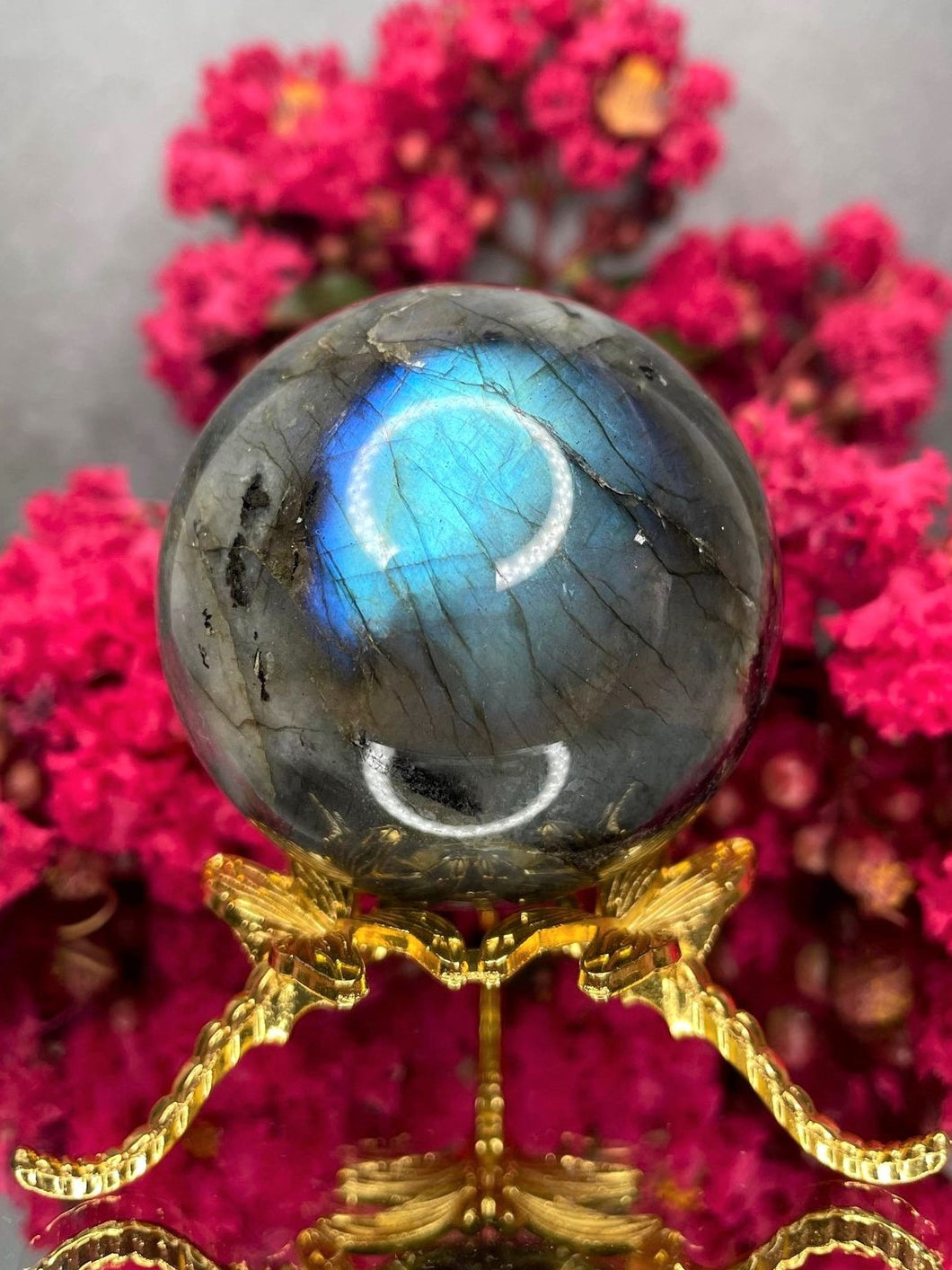 Beautiful Labradorite Crystal Sphere With Flash