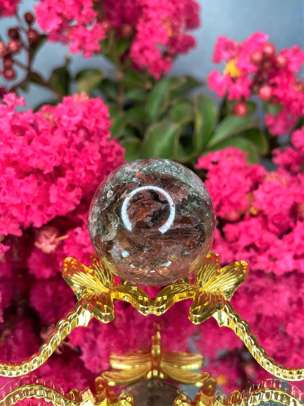 Beautiful Garden Quartz Lodolite Crystal Sphere