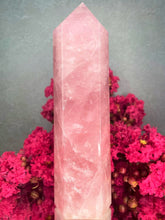 Load image into Gallery viewer, High Quality Rose Quartz Crystal Tower Point
