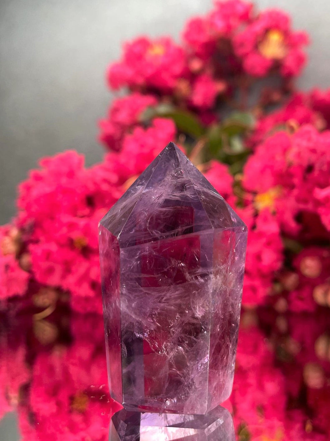 Tranquil Natural Amethyst Crystal Cupcake Tower Point