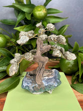 Load image into Gallery viewer, Tree of Life Amethyst Cluster Base &amp; Pyrite Stone Leaves
