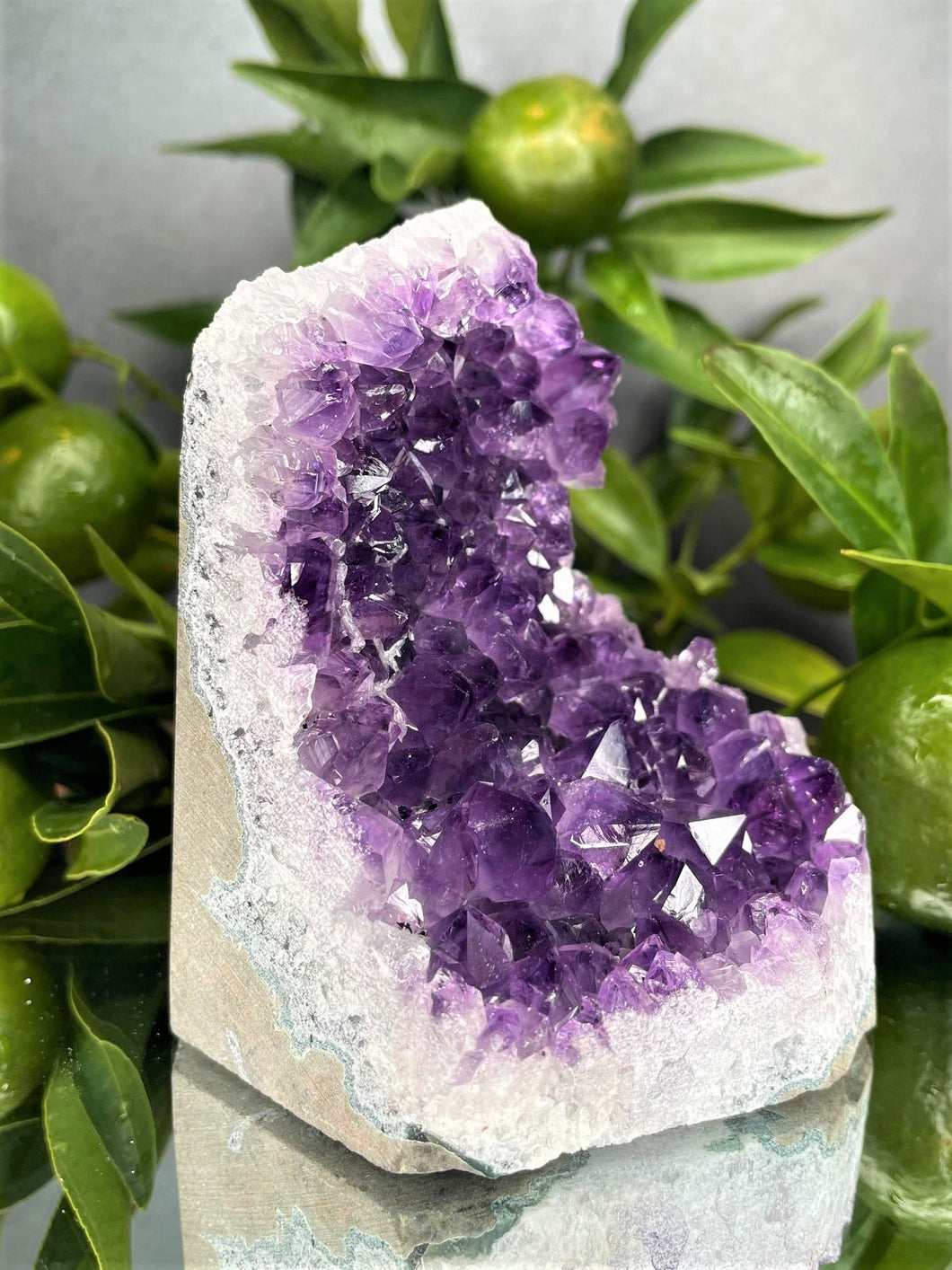 Tranquil Amethyst Crystal Cluster Geode