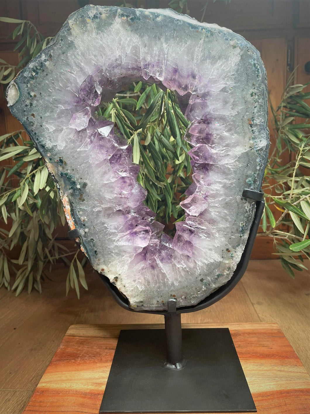 Tranquil Amethyst Portal Crystal Cluster On Stand