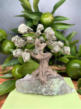 Load image into Gallery viewer, Stunning Tree of Life Amethyst Cluster Base &amp; Pyrite Stone Leaves
