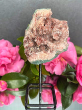 Load image into Gallery viewer, Pink Amethyst Crystal Geode With Druzy On Fixed Stand 05
