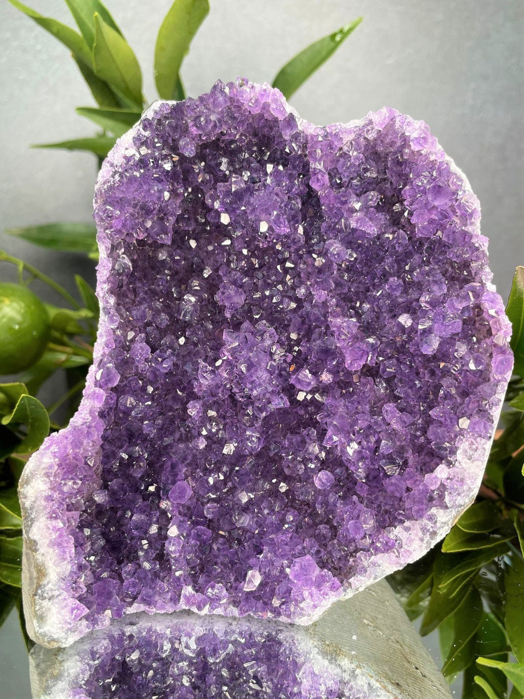 Healing Amethyst Crystal Cluster Geode Home Décor