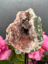 Load image into Gallery viewer, Pink Amethyst Crystal Geode With Druzy On Fixed Stand 18
