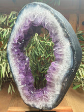 Load image into Gallery viewer, Amethyst Portal Crystal Cluster On Black Rotating Stand
