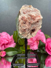 Load image into Gallery viewer, Pink Amethyst Crystal Geode With Druzy On Fixed Stand 27
