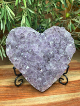 Load image into Gallery viewer, Beautiful Amethyst Crystal Cluster Heart
