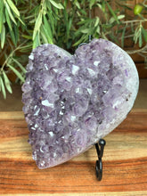 Load image into Gallery viewer, Beautiful Amethyst Crystal Cluster Heart

