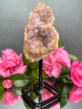 Load image into Gallery viewer, Pink Amethyst Crystal Geode With Druzy On Fixed Stand 14
