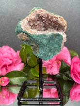 Load image into Gallery viewer, Pink Amethyst Crystal Geode With Druzy On Fixed Stand 28
