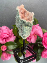 Load image into Gallery viewer, Pink Amethyst Crystal Geode With Druzy On Fixed Stand 16
