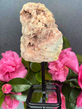 Load image into Gallery viewer, Pink Amethyst Crystal Geode With Druzy On Fixed Stand 36
