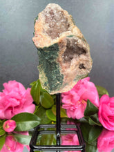 Load image into Gallery viewer, Pink Amethyst Crystal Geode With Druzy On Fixed Stand 41

