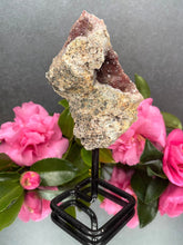 Load image into Gallery viewer, Pink Amethyst Crystal Geode With Druzy On Fixed Stand 25
