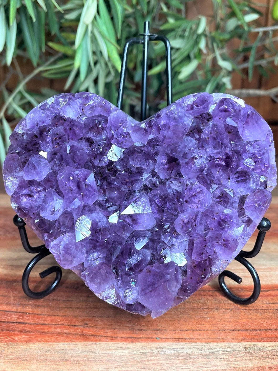 Breathtaking Amethyst Crystal Cluster Heart