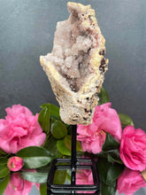 Load image into Gallery viewer, Pink Amethyst Crystal Geode With Druzy On Fixed Stand 30
