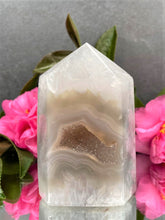 Load image into Gallery viewer, Healing Natural Druzy Agate Crystal Tower Point
