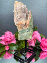 Load image into Gallery viewer, Pink Amethyst Crystal Geode With Druzy On Fixed Stand 45
