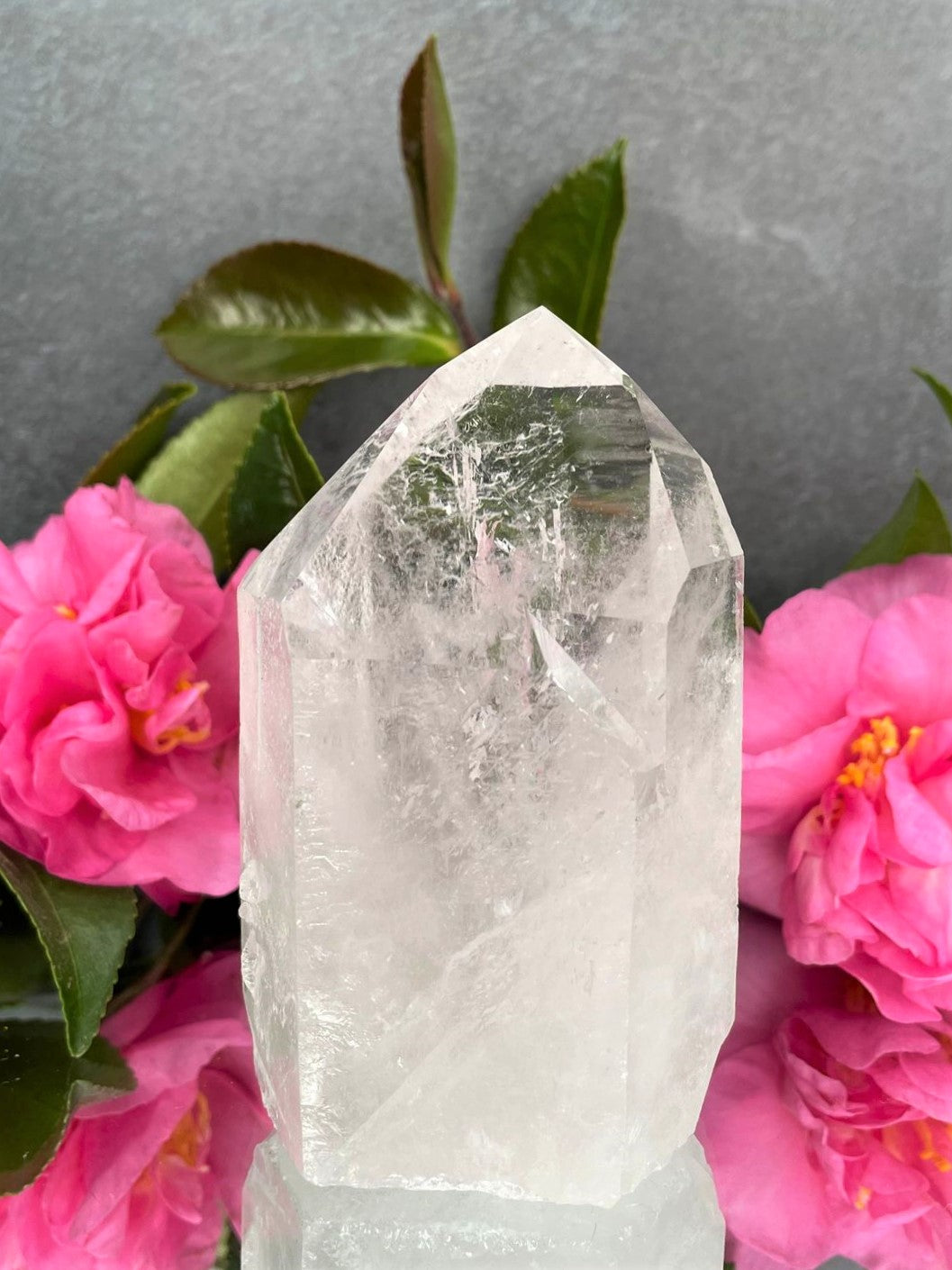 Beautiful Raw Natural Clear Quartz Point Crystal With Imperfections