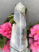 Load image into Gallery viewer, Beautiful Natural Druzy Agate Crystal Tower Point
