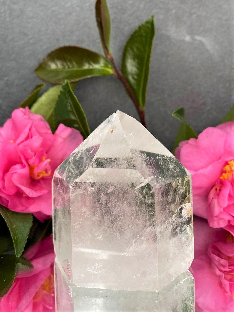 Stunning Raw Natural Clear Quartz Point Crystal With Imperfections