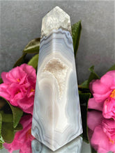 Load image into Gallery viewer, Beautiful Natural Druzy Agate Crystal Tower Point

