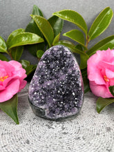 Load image into Gallery viewer, Dark Amethyst Geode Healing Crystal Cluster
