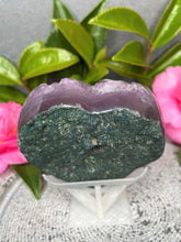 Load image into Gallery viewer, Beautiful Amethyst Crystal Cluster Geode Heart

