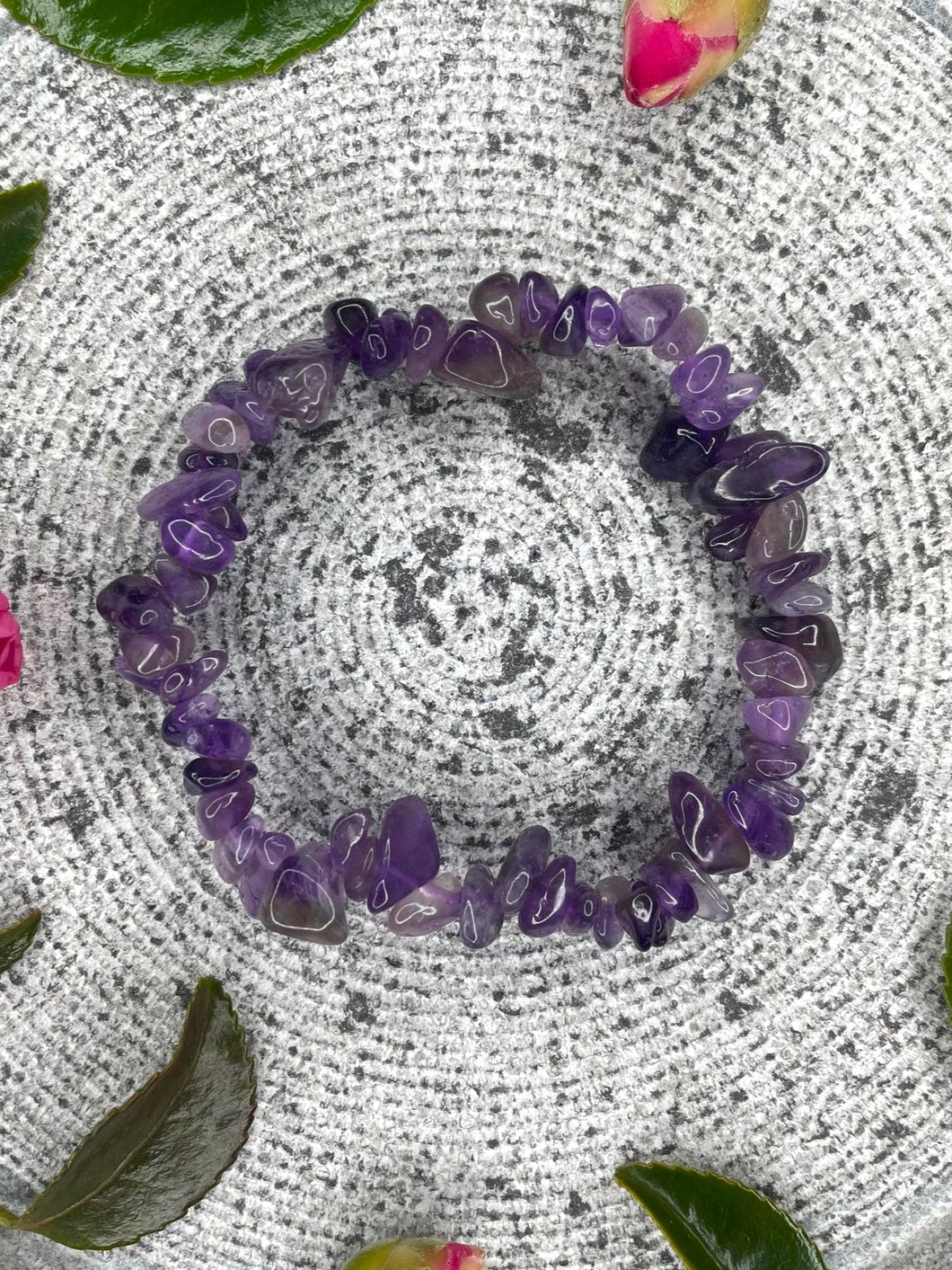 Amethyst Crystal Chip Bracelet