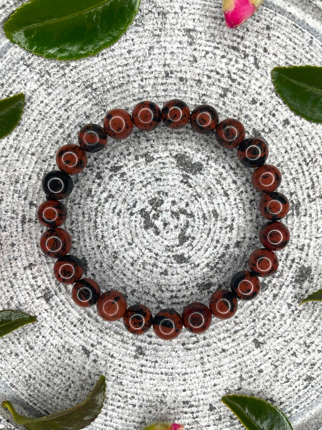 Mahogany Obsidian Crystal Stone Bracelet